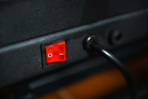 Switch on off in the electronics devices Foto stock