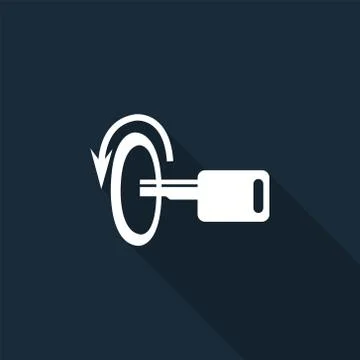 Switch Off Engine Symbol Sign Isolate On Black Background,Vector Illustration Ilustración de archivo