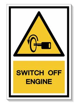 Switch Off Engine Symbol Sign Isolate On White Background,Vector Illustration Illustrazione stock