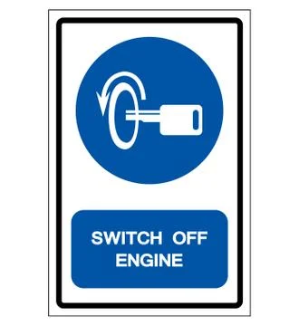 Switch Off Engine Symbol Sign, Vector Illustration, Isolate On White Backgrou Stock Illustration