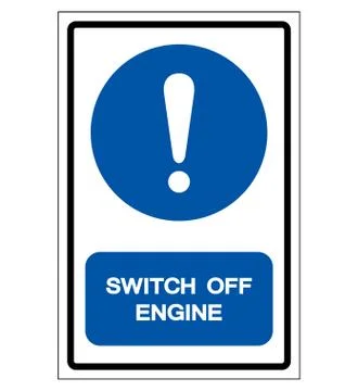Switch Off Engine Symbol Sign, Vector Illustration, Isolate On White Backgrou Stock Illustration