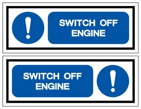 Switch Off Engine Symbol Sign, Vector Illustration, Isolate On White Backgrou Stock Illustration
