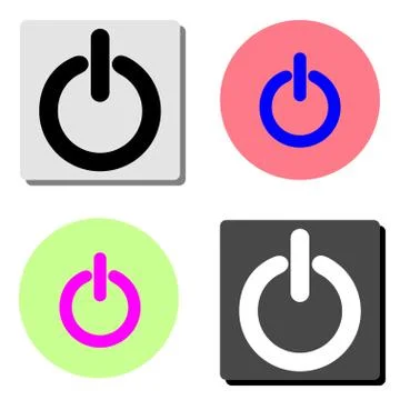 On Off switch. flat vector icon Illustrazione stock