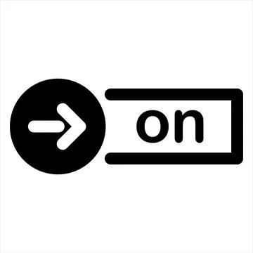 Switch on off glyph icon vector illustration isolated on white background Stock Illustration