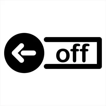 Switch on off glyph icon vector illustration isolated on white background 스톡 일러스트