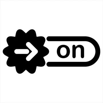 Switch on off glyph icon vector illustration isolated on white background Stock Illustration