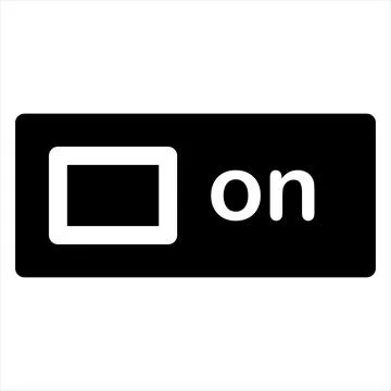 Switch on off glyph icon vector illustration isolated on white background 스톡 일러스트