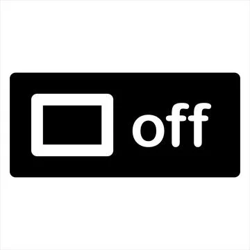 Switch on off glyph icon vector illustration isolated on white background 스톡 일러스트