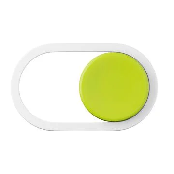Switch green button on high quality 3D render illustration app design icon. Stock Illustration