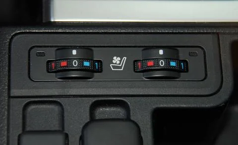 Switch heating car seats Stock Photos