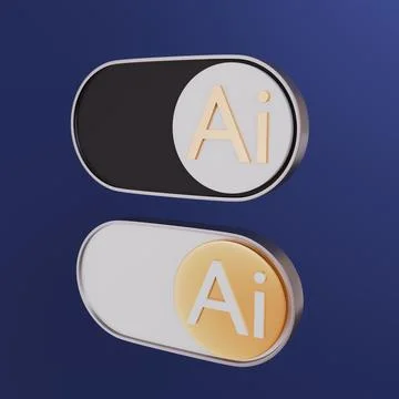 Switch icon with the AI button, automation and digital technologies Иллюстрация