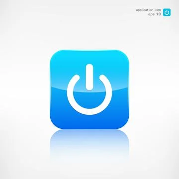 On Off switch icon. Application button. Illustrazione stock