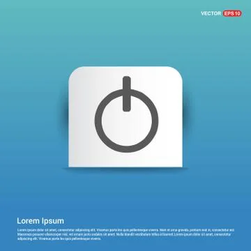 On/Off switch icon  - Blue Sticker button Stock Illustration