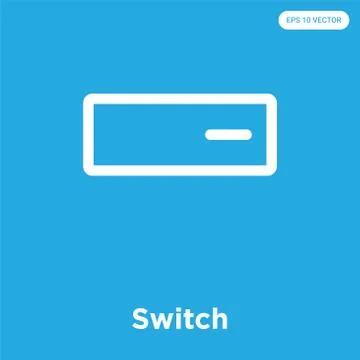 Switch icon isolated on blue background Free Stock Illustration