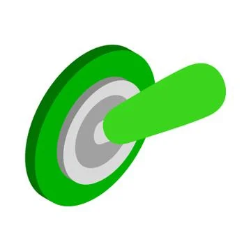 Switch on icon, isometric 3d style Stock Illustration