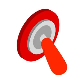 Switch off icon, isometric 3d style Ilustração Stock