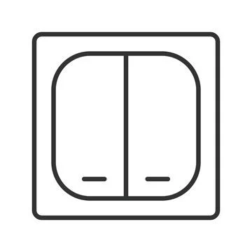 Switch icon in line design. switch, light switch, electrical switch, home Stock Illustration