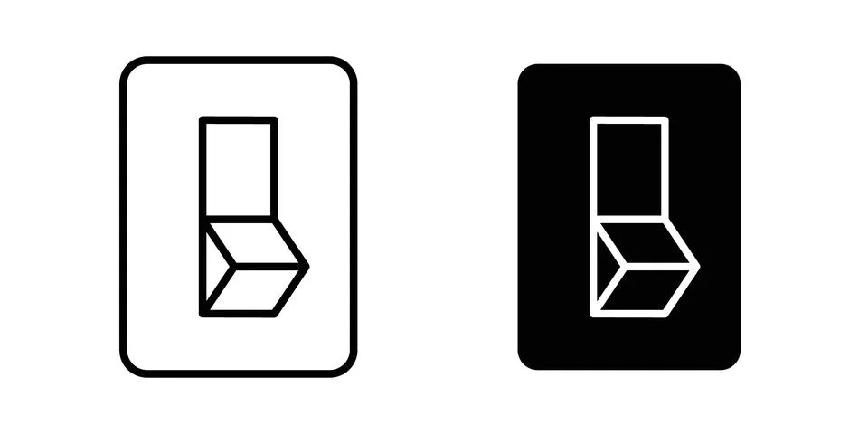 Switch icon thin line and clipart style vector set Stock Illustration
