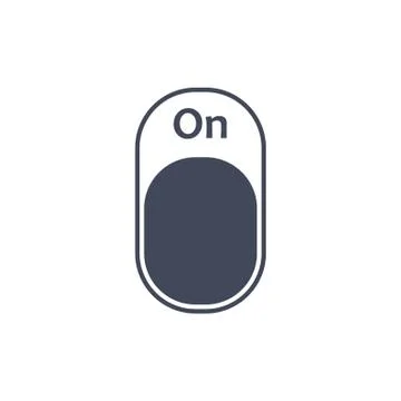 On/Off Switch Icon Vector flat design style Stock Illustration