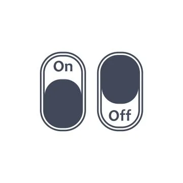 On/Off Switch Icon Vector flat design style Stock Illustration