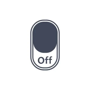 On/Off Switch Icon Vector flat design style Illustrazione stock