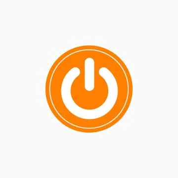 On/Off switch icon on white background.  Illustrazione stock