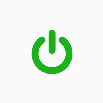 On/Off switch icon on white background.  库存照片