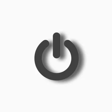 On/Off switch icon on white background.  库存照片