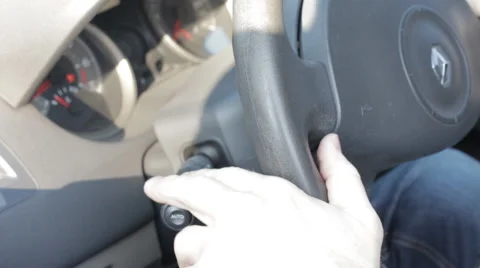 Switch indicator on the car blinker 스톡 동영상 45709083