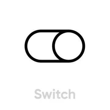 Switch Interface icon. Editable line vector. Illustrazione stock