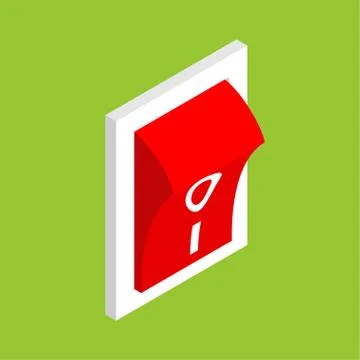 Switch isolated isometric. toggle vector illustration. Control button Stock Illustration