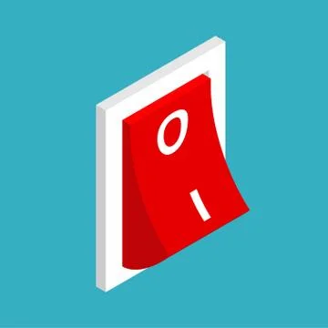 Switch isolated isometric. toggle vector illustration. Control button 스톡 일러스트