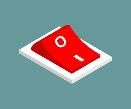 Switch isolated isometric. toggle vector illustration. Control button Stock Illustration