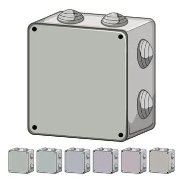 Switch junction box cartoon vector graphic Ilustración de archivo