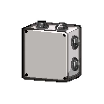 Switch junction box pixel art vector illustration イラスト素材
