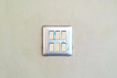 Switch light on wall with soft light Stock Photos