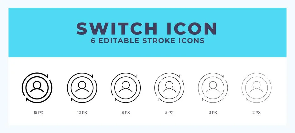 Switch line icon. Vector icon symbol. Logo illustration. Editable line icon. 스톡 일러스트