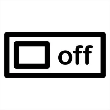 Switch on off line icon vector illustration isolated on white background 스톡 일러스트