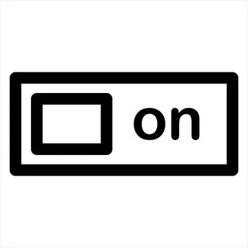 Switch on off line icon vector illustration isolated on white background Ilustração Stock