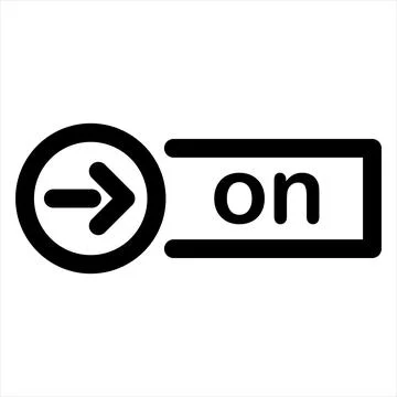 Switch on off line icon vector illustration isolated on white background Stock Illustration