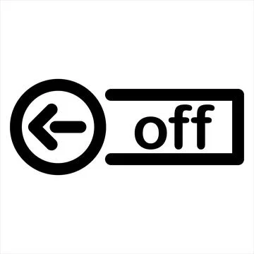 Switch on off line icon vector illustration isolated on white background 스톡 일러스트