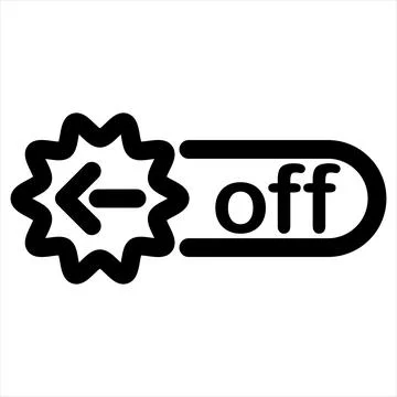 Switch on off line icon vector illustration isolated on white background Illustrazione stock