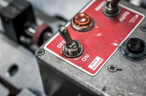 Switch of a machine on off Stock Photos