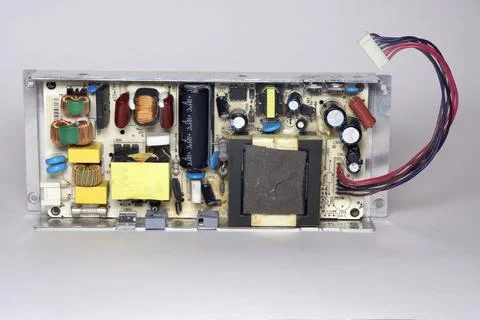 Switch mode power supply internal unit of LCD TV, printed circuit board wit.. Stock Photos