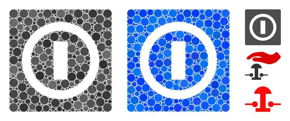 Switch Mosaic Icon of Circle Dots Stock Illustration