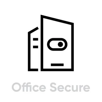 Switch Office Secure Security icon. Editable line vector. 스톡 일러스트