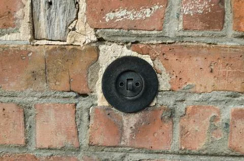 Switch on the old lights on the wall Stock Photos