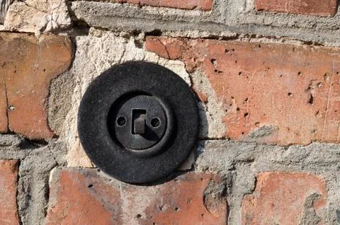 Switch on the old lights on the wall Stock Photos