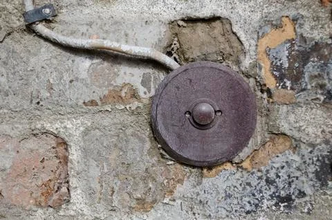 Switch on the old lights on the wall Stock Photos