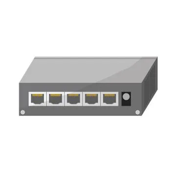 Switch or hub network Stock Illustration